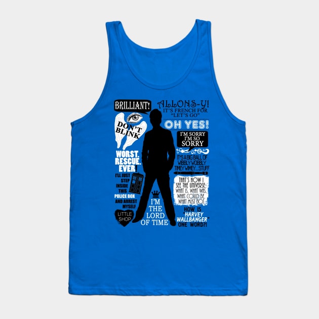 Doctor Who - 10th Doctor Quotes Tank Top by Fantality